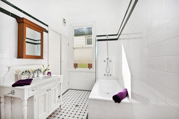 Modern bathroom in luxury apartment