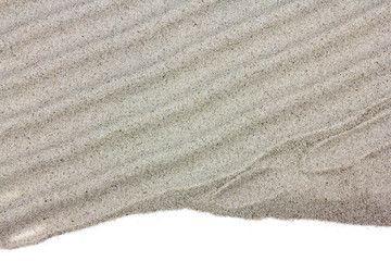Fototapeta na wymiar The sand isolated on white background close-up