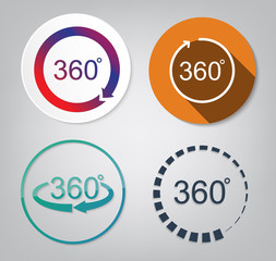 set vector of 360 degrees