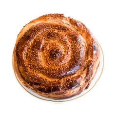 Traditional Turkish Pastry on a white plate