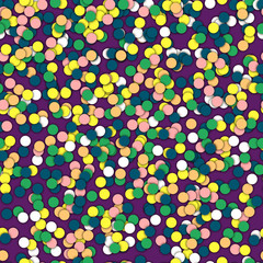 Scattered Realistic Confetti. Seamless Holiday Pattern. Birthday