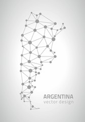 Argentina grey vector map