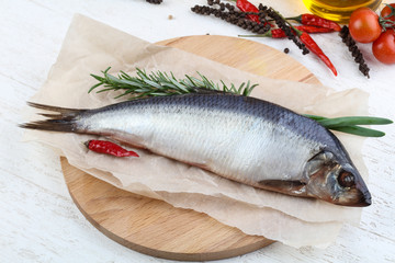 Herring with onion and rosemary