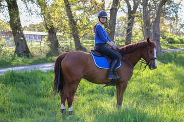 Girl riding her horse, thet are bestfriends