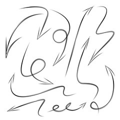 hand drawn arrows, doodle arrows