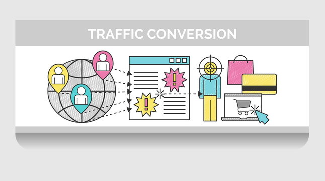 Scribble Illustration For Web Traffic Conversion