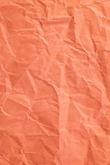 Fototapeta premium Red crumpled paper texture for background.