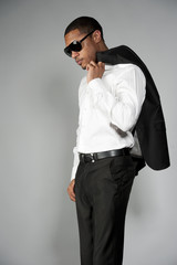 Fototapeta premium African American Male in A Suit