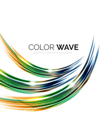 Blurred vector wave design elements