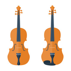 Fototapeta premium Violin vector illustration isolated on a white background