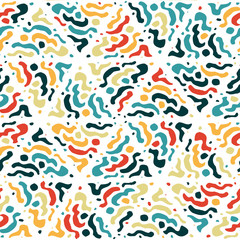 Abstract seamless geometrical hand-drawn pattern