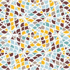 Abstract seamless geometrical hand-drawn pattern
