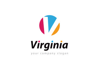 Fototapeta na wymiar letter V logo Template for your company