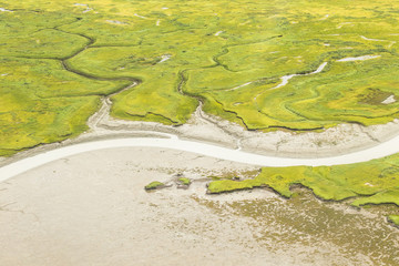 aerial photographs of alaska tundra wetlands for backgrounds and