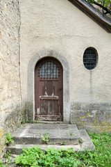 Fototapeta na wymiar Old wooden door in Rothenburg