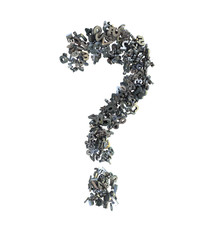 question mark consisting of the numbers