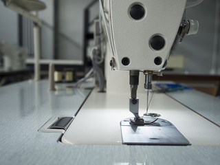 close up sewing machine