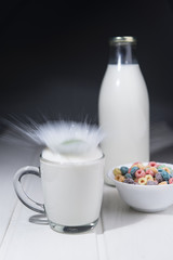 Breakfast Splas milk and cookis/grain