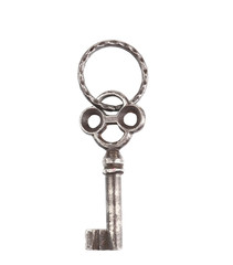 Vintage key isolated on white
