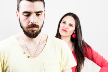 man suffering about a woman despising him