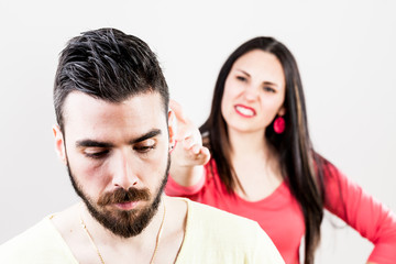 man suffering about a woman despising him