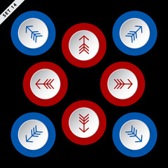 red and blue arrows, eight directions