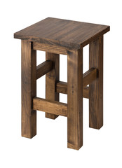 Isolated wooden stool