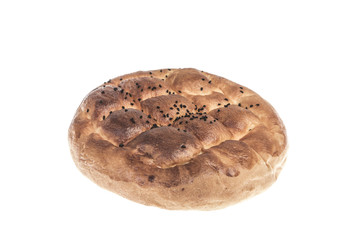 pitta bread isolated on white