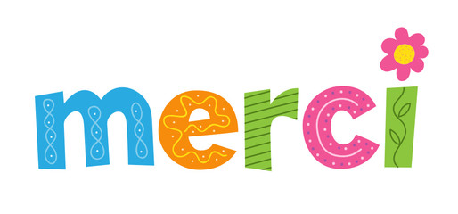Carte "MERCI" © HowLettery Studio