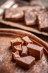 Homemade chocolate fudge