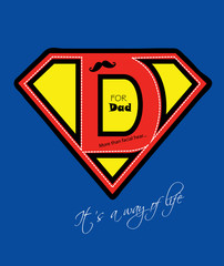 Fathers day super Daddy / Dad card