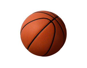 Basketball on white background