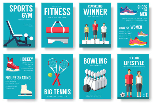 Sport lifestyle typography cover design concept. Sport lifestyle infographic. Sport lifestyle invite for Gym. 