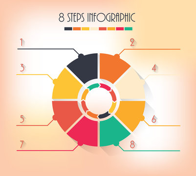 8 steps infographic