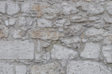 Old limestone castle wall