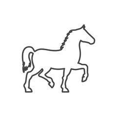 Horse silhouette line icon