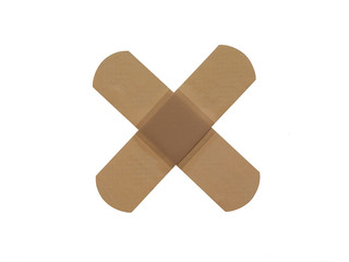 crossed band-aid.