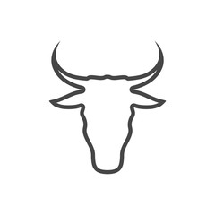 Fototapeta premium Bull line icon