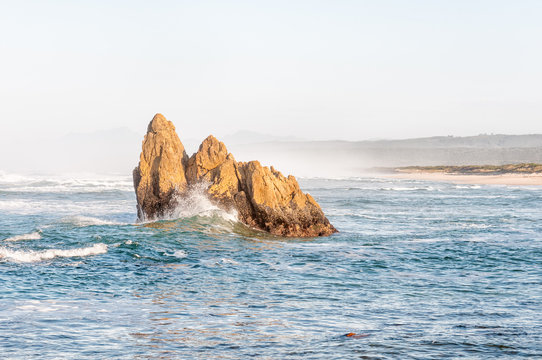 Rocky outcrop in the sea
