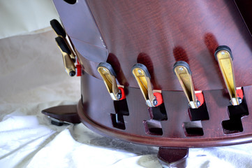 Pedals of a pedal harp