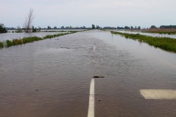 Flooded road