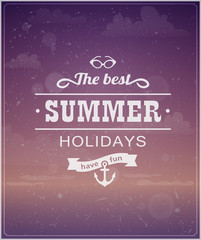 Beach typographic background eps10