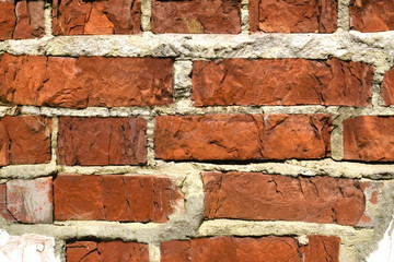 Background old brick red wall vintage texture