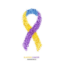 Vector modern BLADDER CANCER awareness circles desigen. 