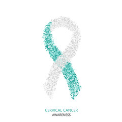 Vector modern cervical cancer awareness circles desigen