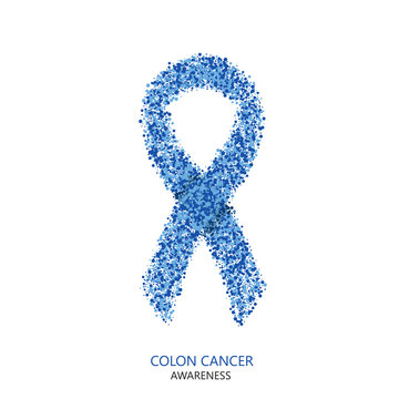 Vector modern colon cancer awareness circles desigen