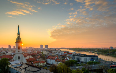 Bratislava, Slovakia landscape at sunrise