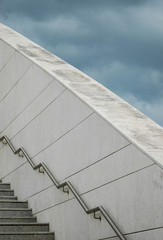 Fototapeta premium Outdoor steps with handlebar