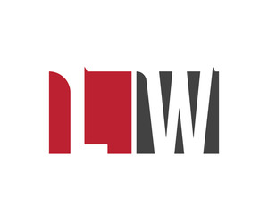 LW red square letter logo  for workshop, world, work, west, wealth