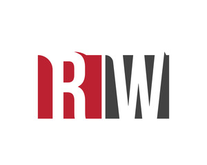 RW red square letter logo  for workshop, world, work, west, wealth